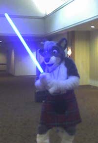furry Jedi cosplayer