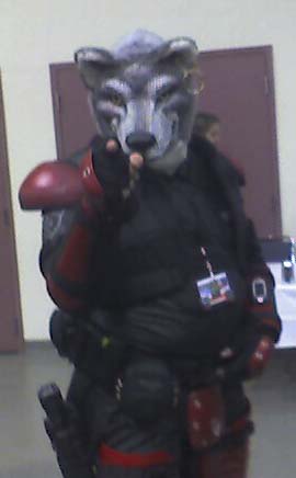 Wolf furry cosplayer